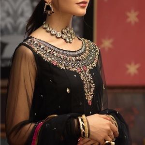 Black net pakistani outfit